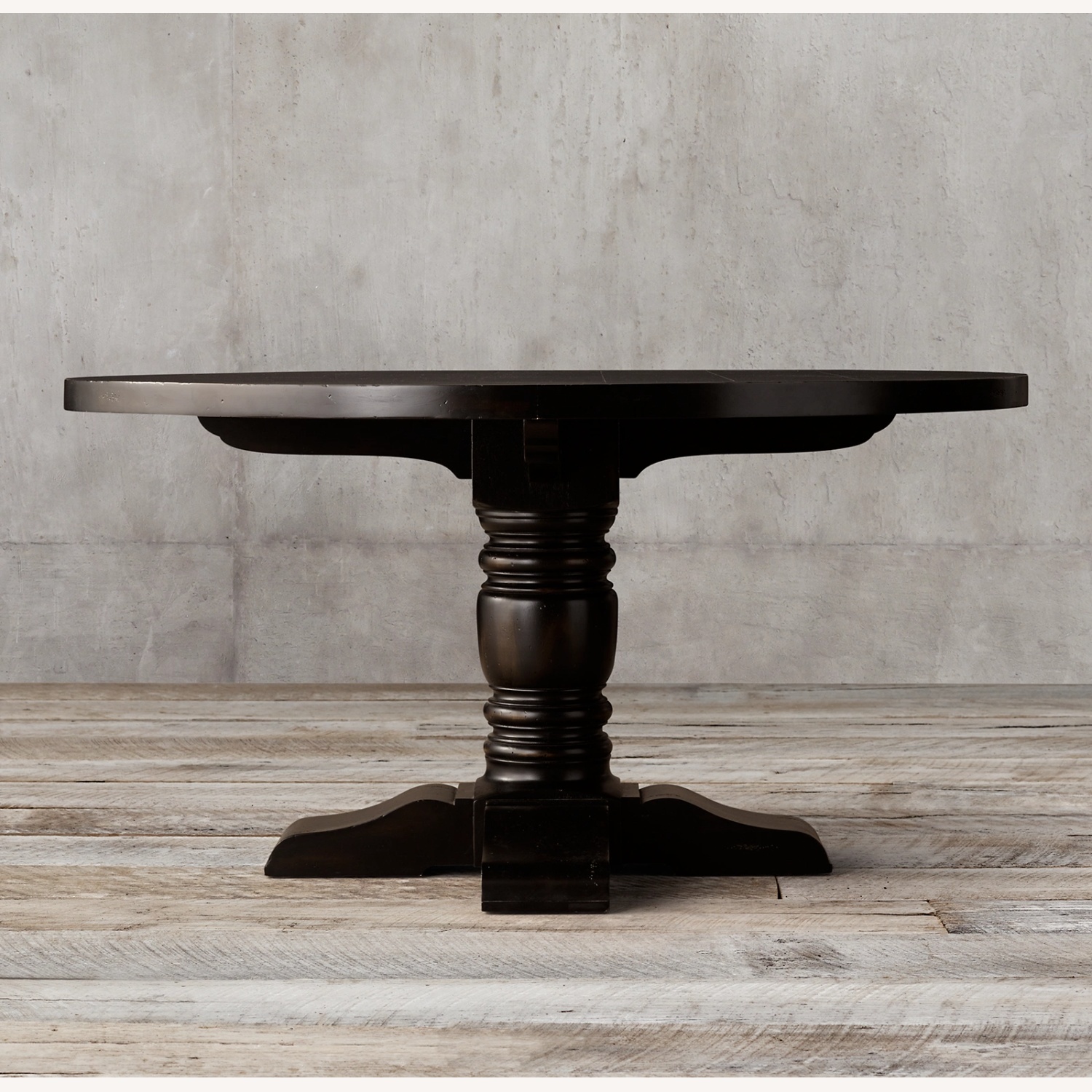 Restoration Hardware Dark Brown Wood Dining Table - image-0