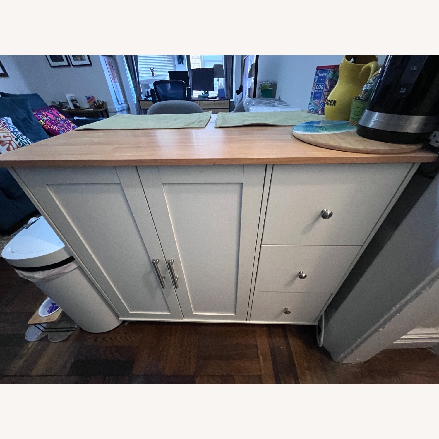 Wayfair Kitchen Island/Cart W Bar Top & Stools - image-4