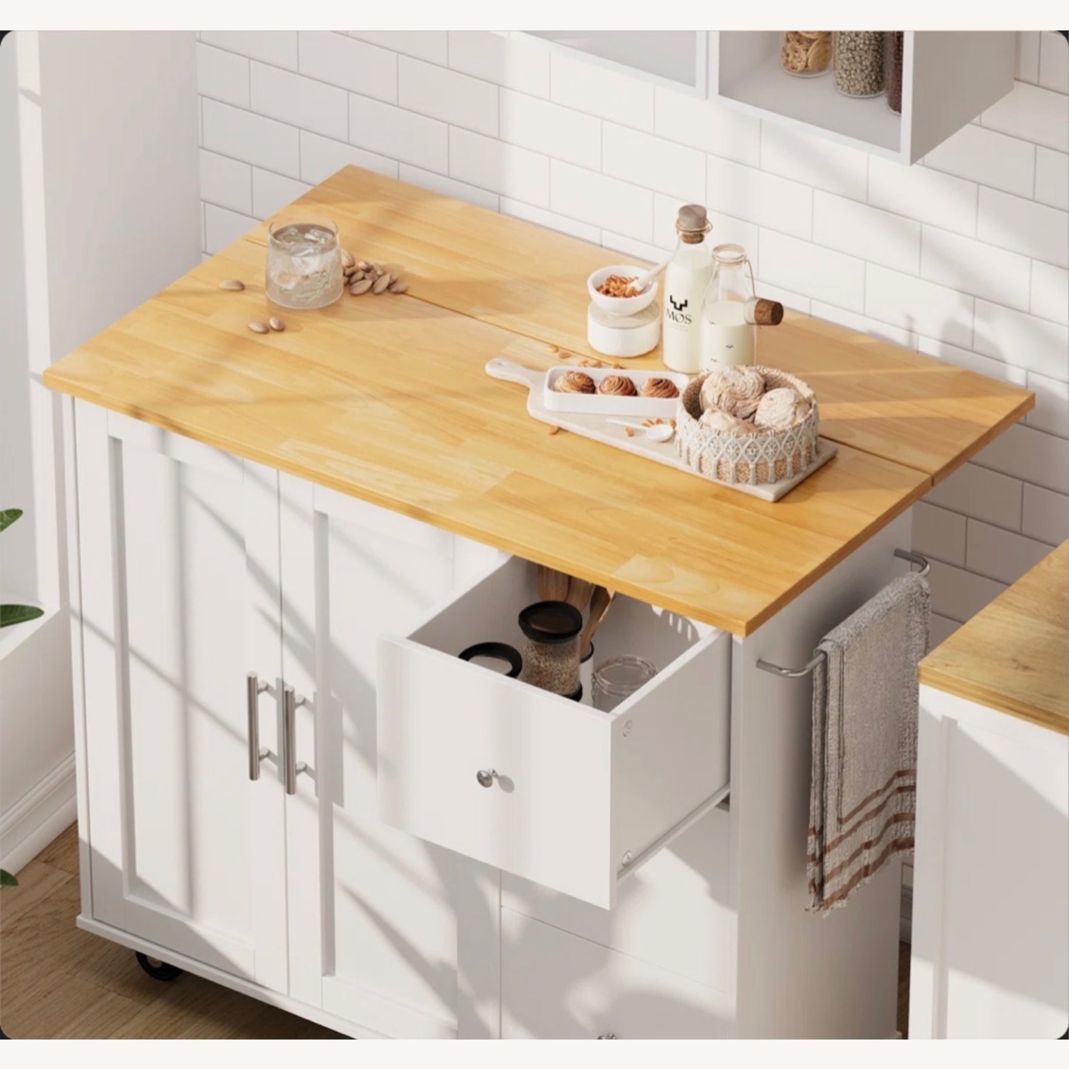 Wayfair Kitchen Island/Cart W Bar Top & Stools - image-2