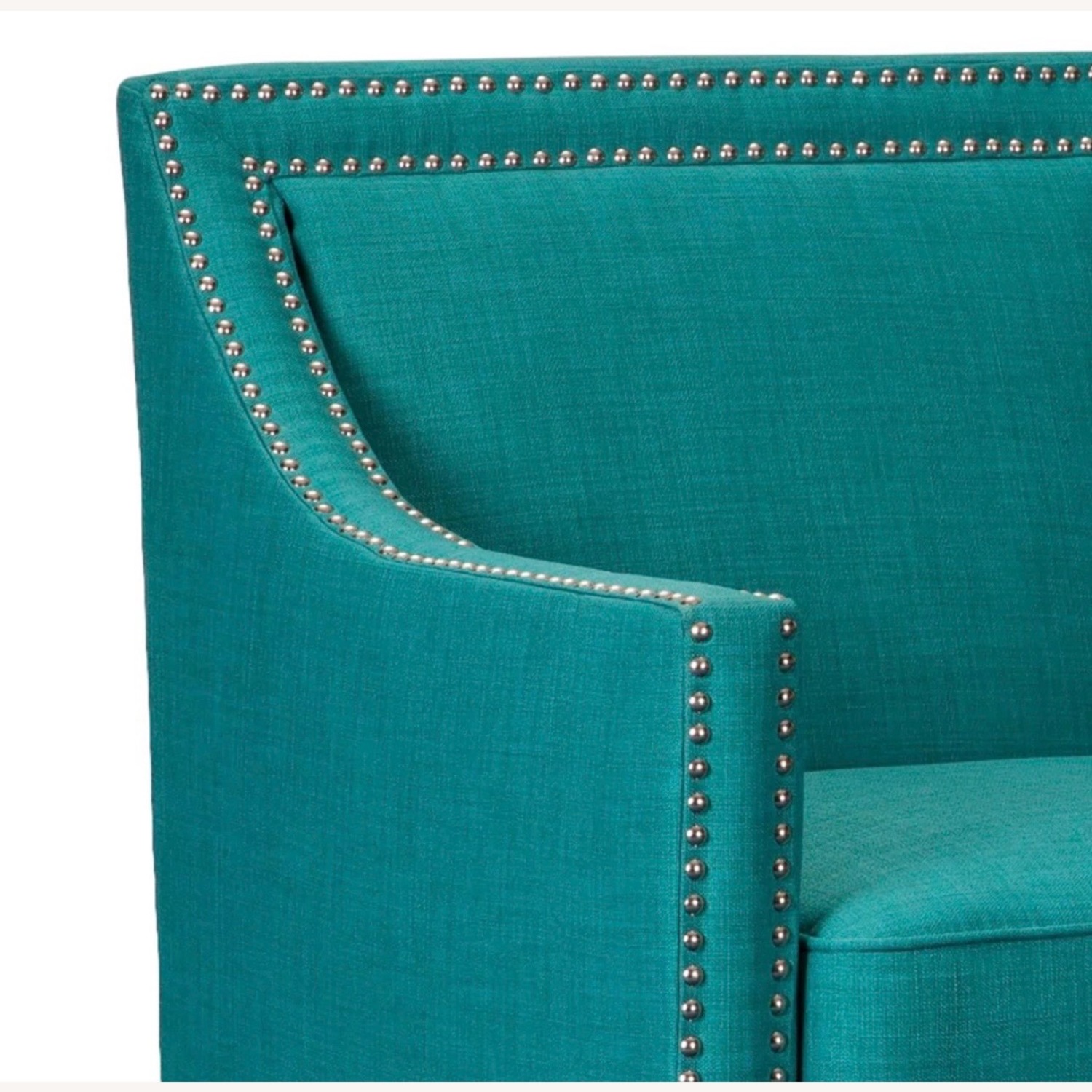 Green Fabric Accent Chair - image-2