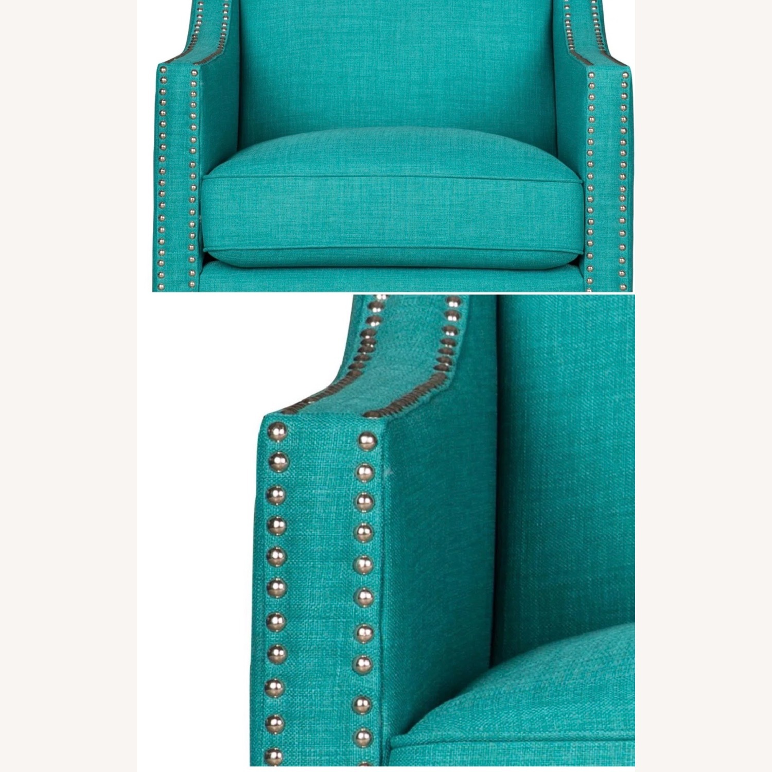 Green Fabric Accent Chair - image-3