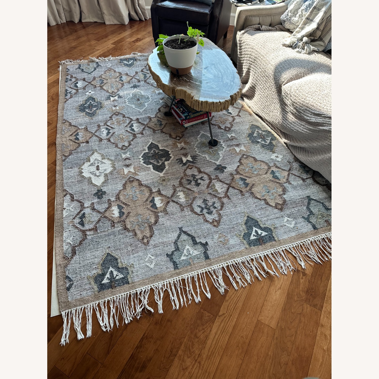 Arhaus Lido Light Gray Wool Blend Area Rug 6' x 9' - image-3