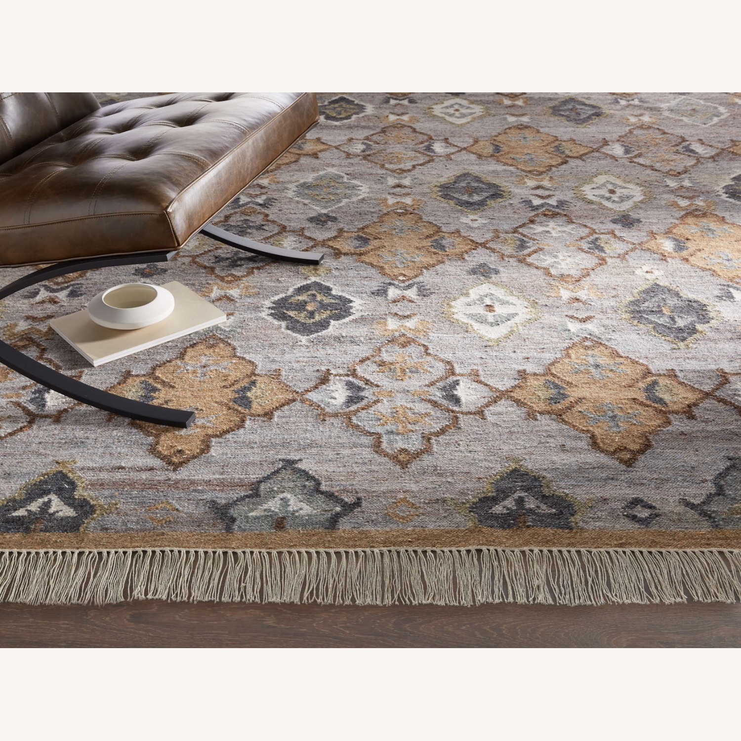 Arhaus Lido Light Gray Wool Blend Area Rug 6' x 9' - image-1