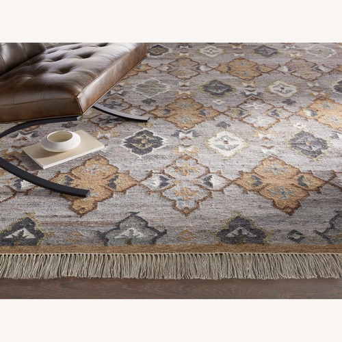 Used Arhaus Lido Light Gray Wool Blend Area Rug 6' x 9' for sale on AptDeco