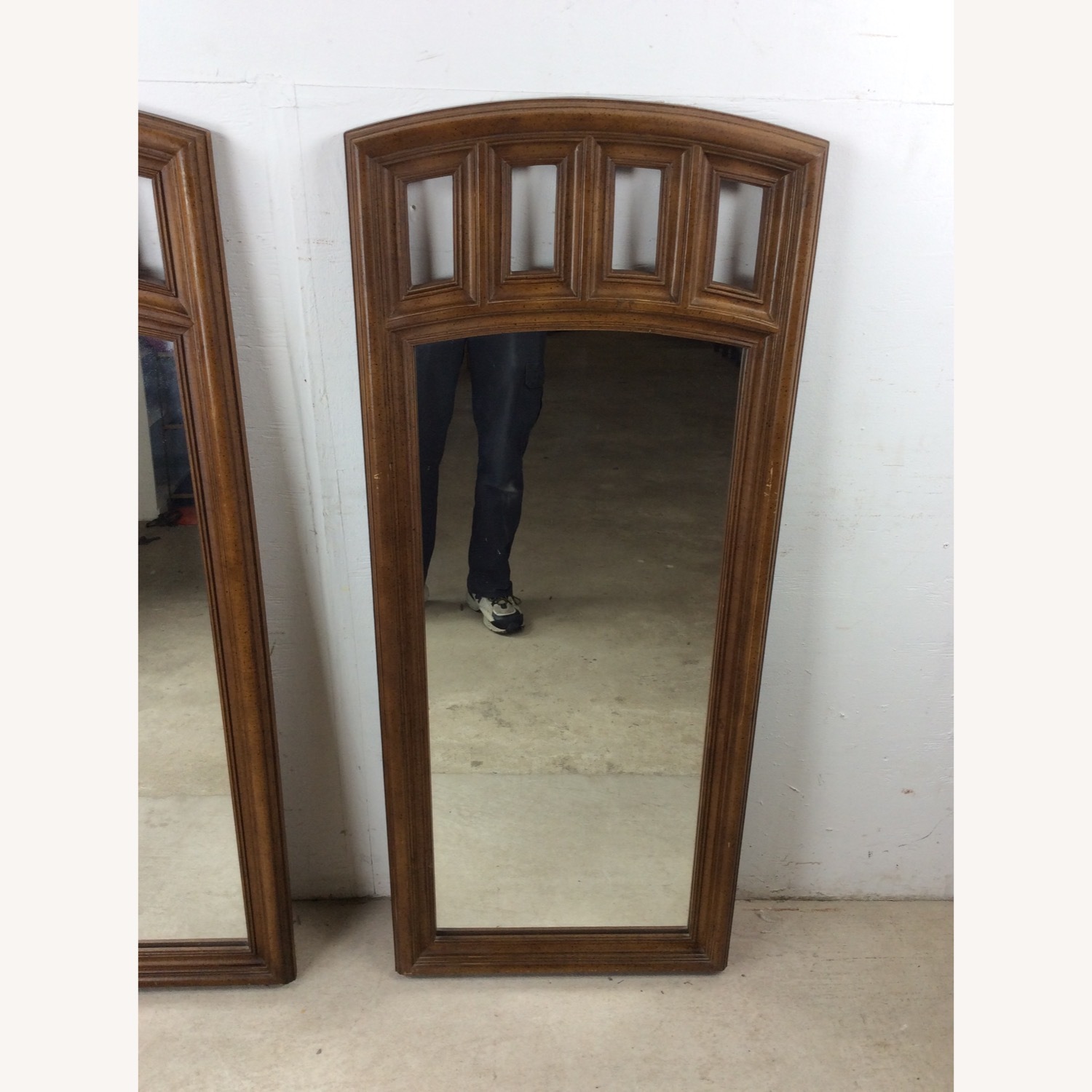 Pair of Mid Century Modern Mirrors with Arch Top - image-4