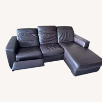 Dark Brown Leather 3+ Seater Sofa