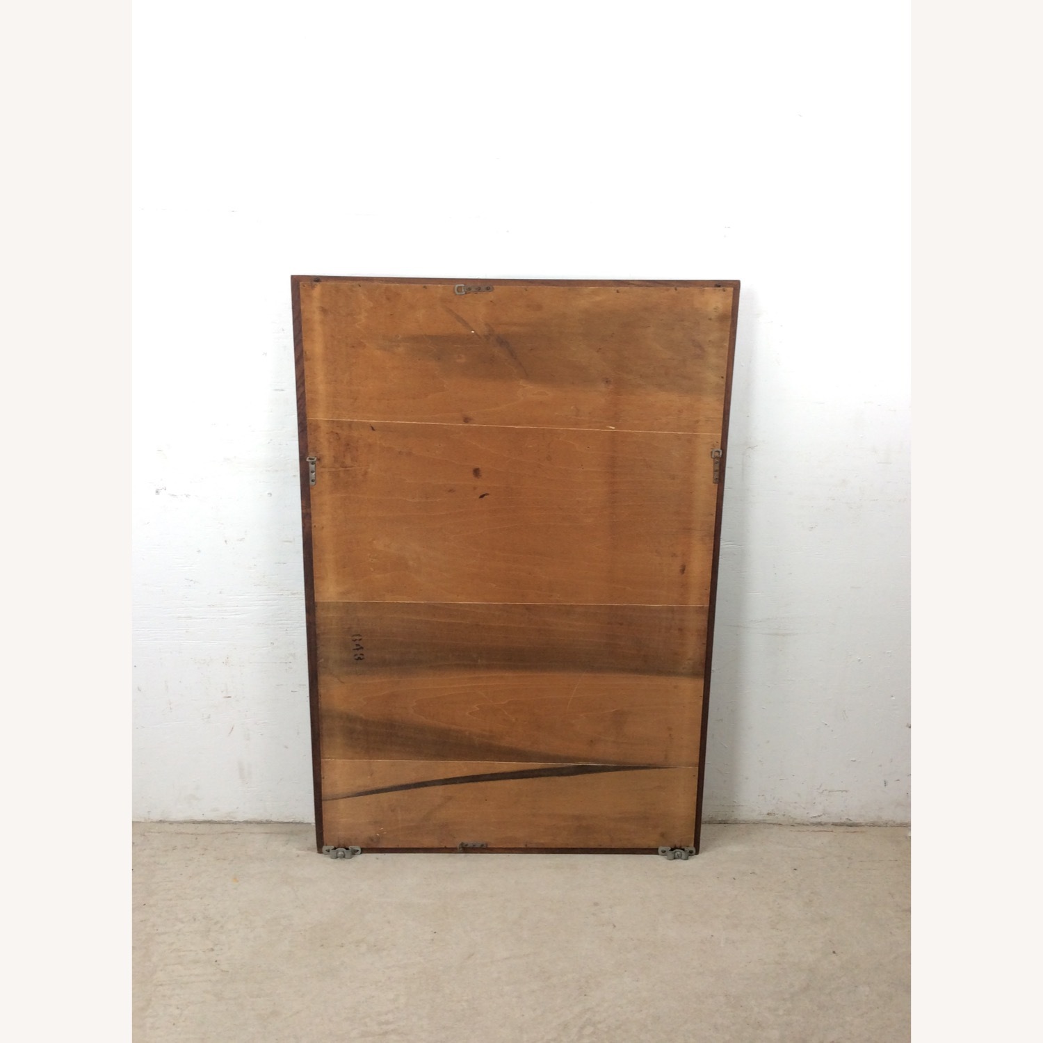 Mid Century Rectangular Mirror with Dark Oak Frame - image-19