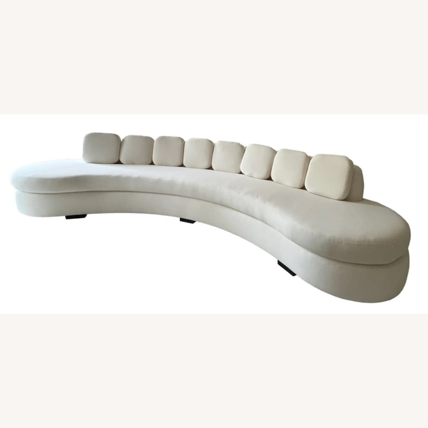Custom Contemporary Curved Sofa - Off White - image-1