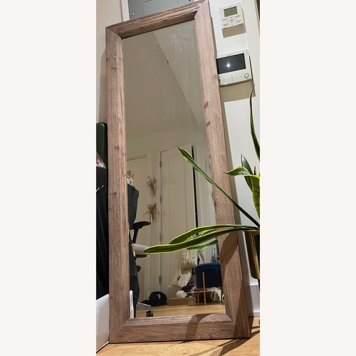 Used Natural Wood Floor Mirror for sale on AptDeco