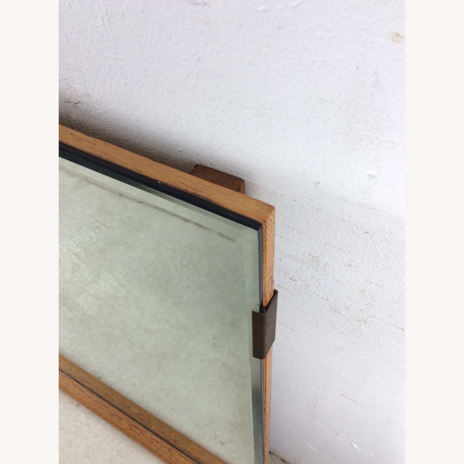 Mid Century Mountable Mirror with Beveled Edge - image-7