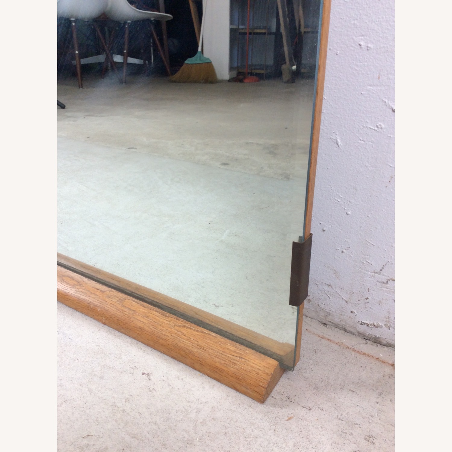 Mid Century Mountable Mirror with Beveled Edge - image-8