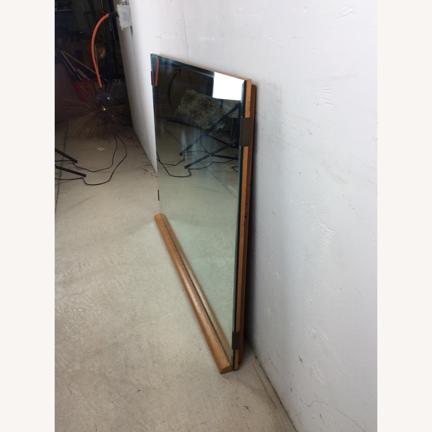 Mid Century Mountable Mirror with Beveled Edge - image-12