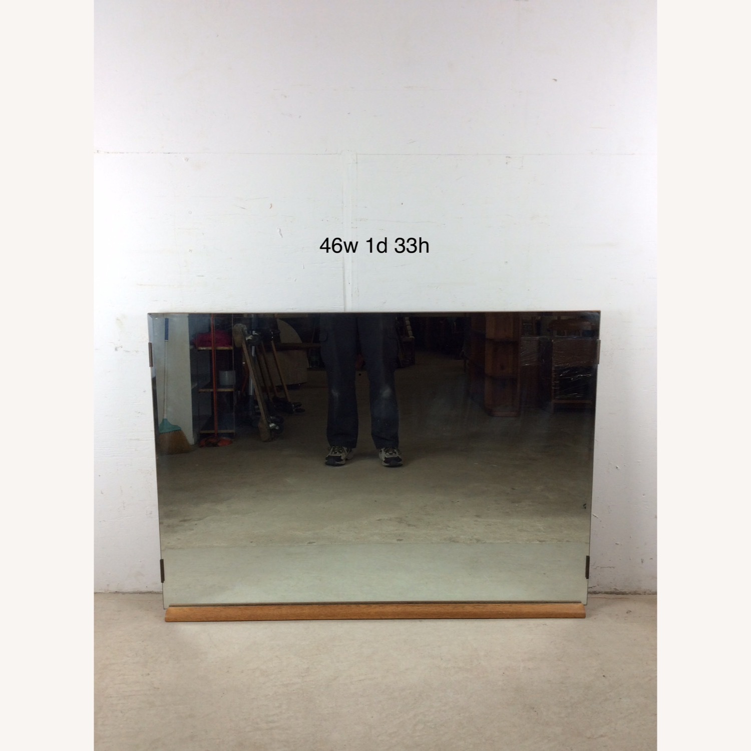 Mid Century Mountable Mirror with Beveled Edge - image-15