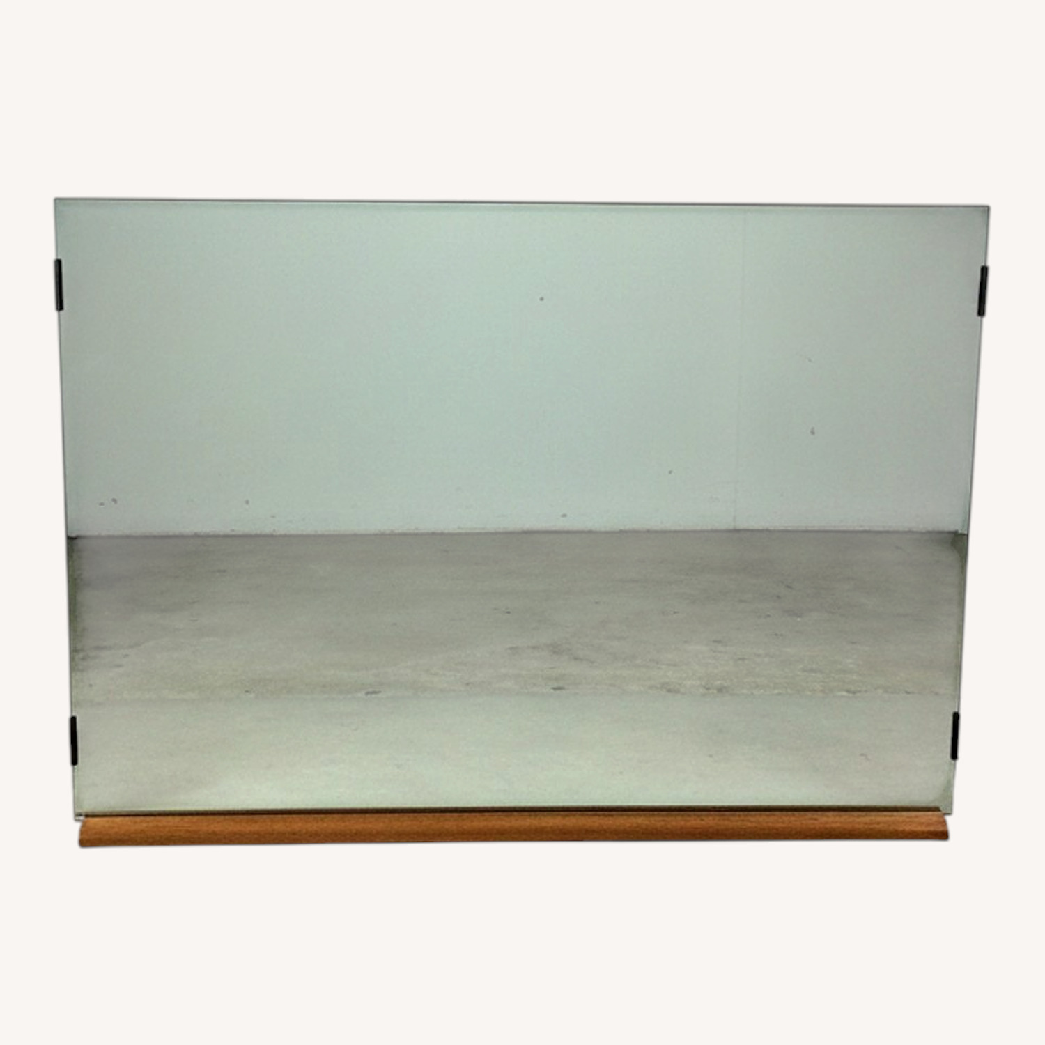 Mid Century Mountable Mirror with Beveled Edge - image-0