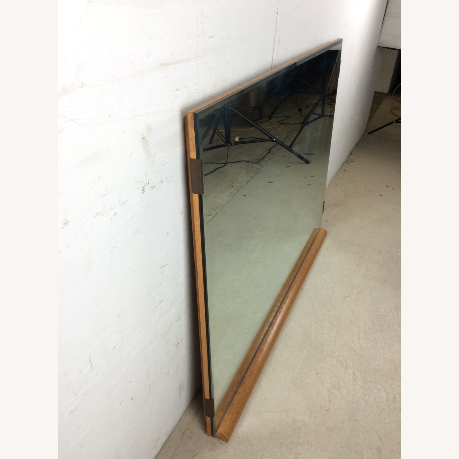Mid Century Mountable Mirror with Beveled Edge - image-11