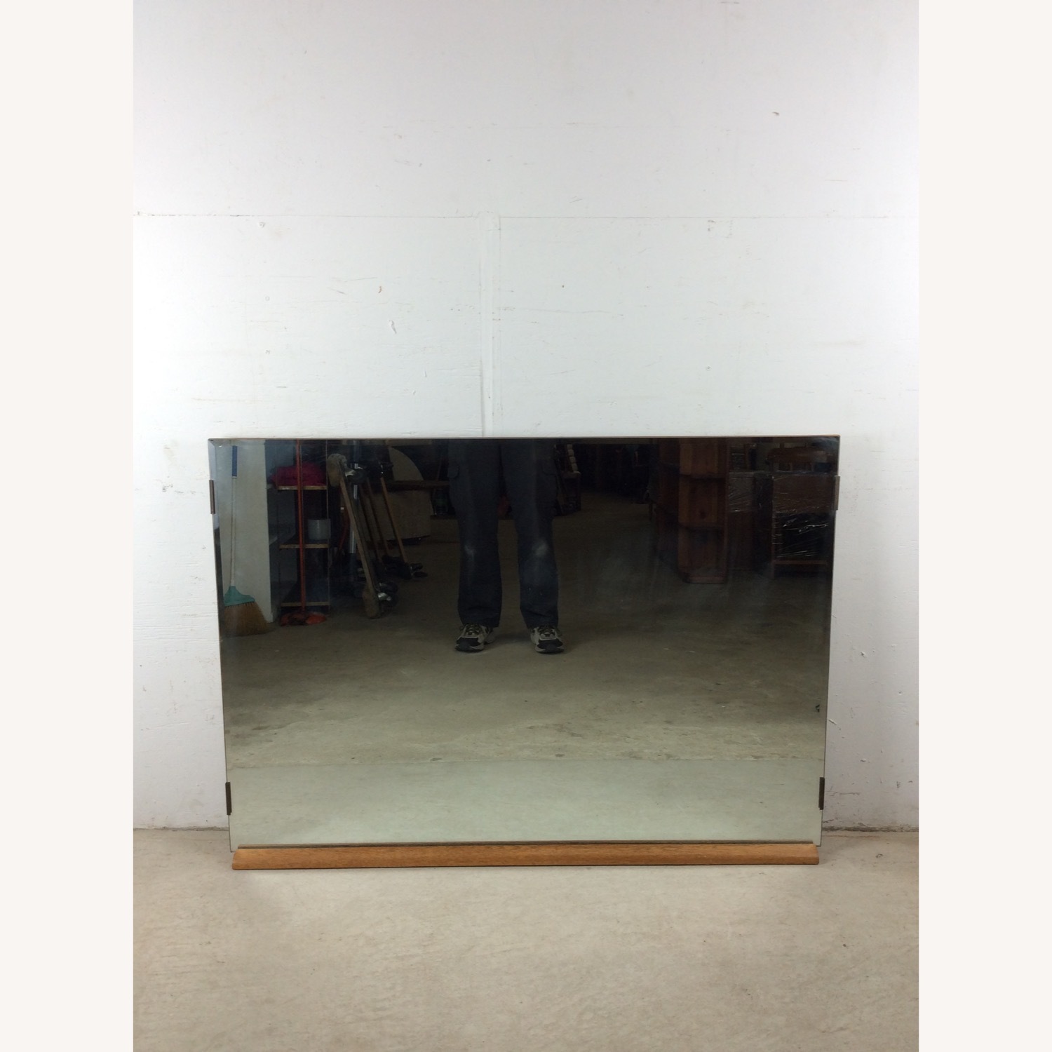 Mid Century Mountable Mirror with Beveled Edge - image-2