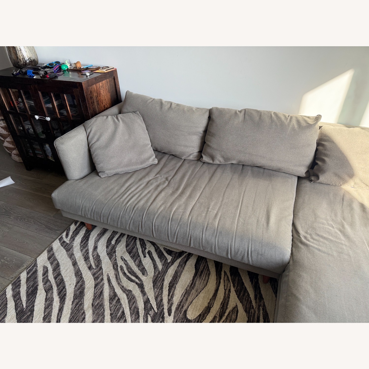 Joybird Light Gray Fabric 2 Piece Sectional - image-2