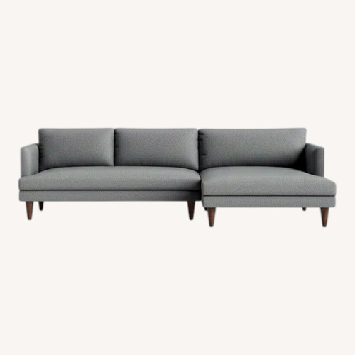 Used Joybird Light Gray Fabric 2 Piece Sectional for sale on AptDeco