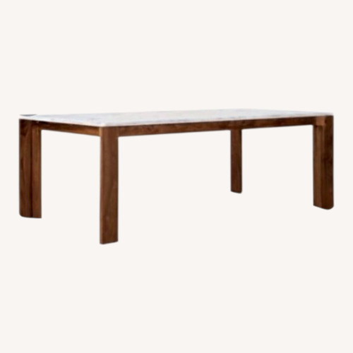 Used Design Within Reach Mapp Marble Slab Dining Table for sale on AptDeco