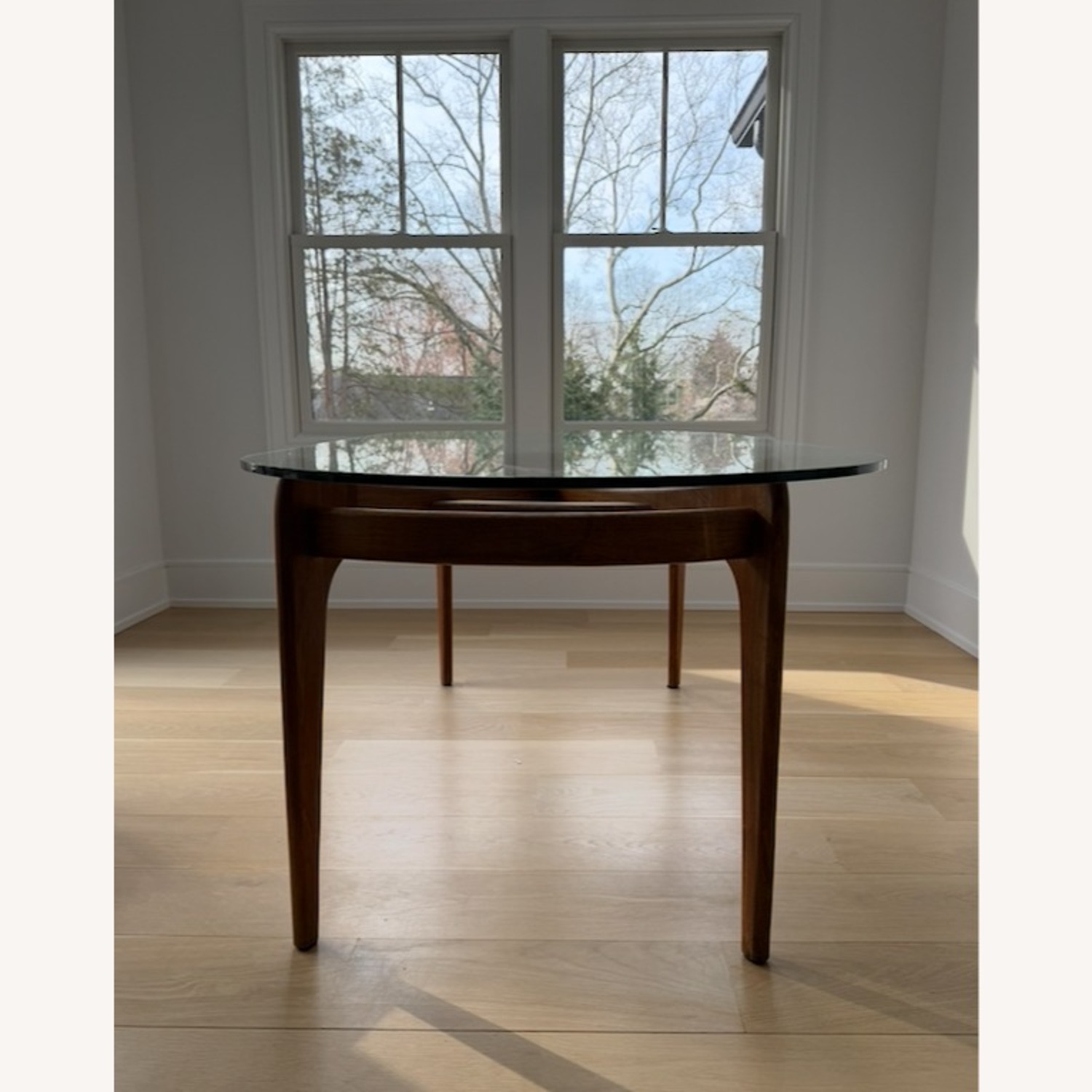 Adrian Pearsall Walnut and Glass Dining Table - image-2