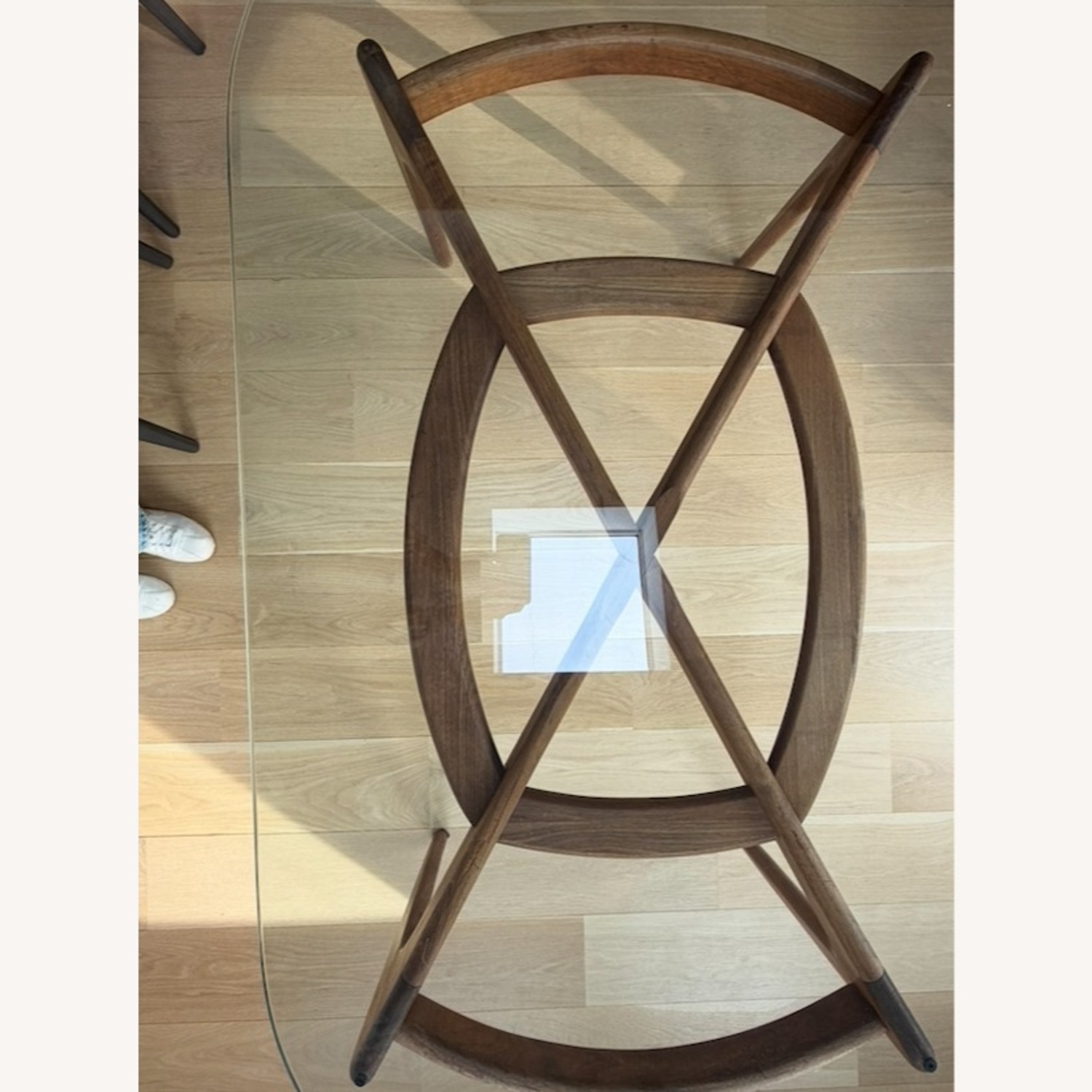 Adrian Pearsall Walnut and Glass Dining Table - image-3