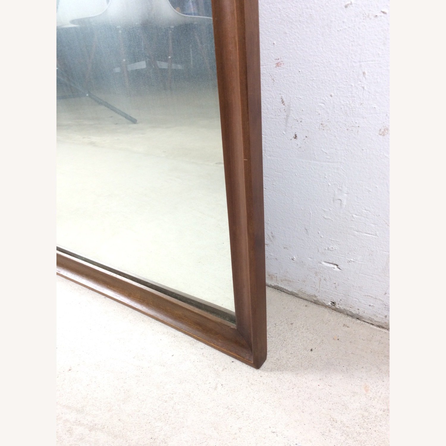 Mid Century Tall Mirror with Walnut Frame - image-9