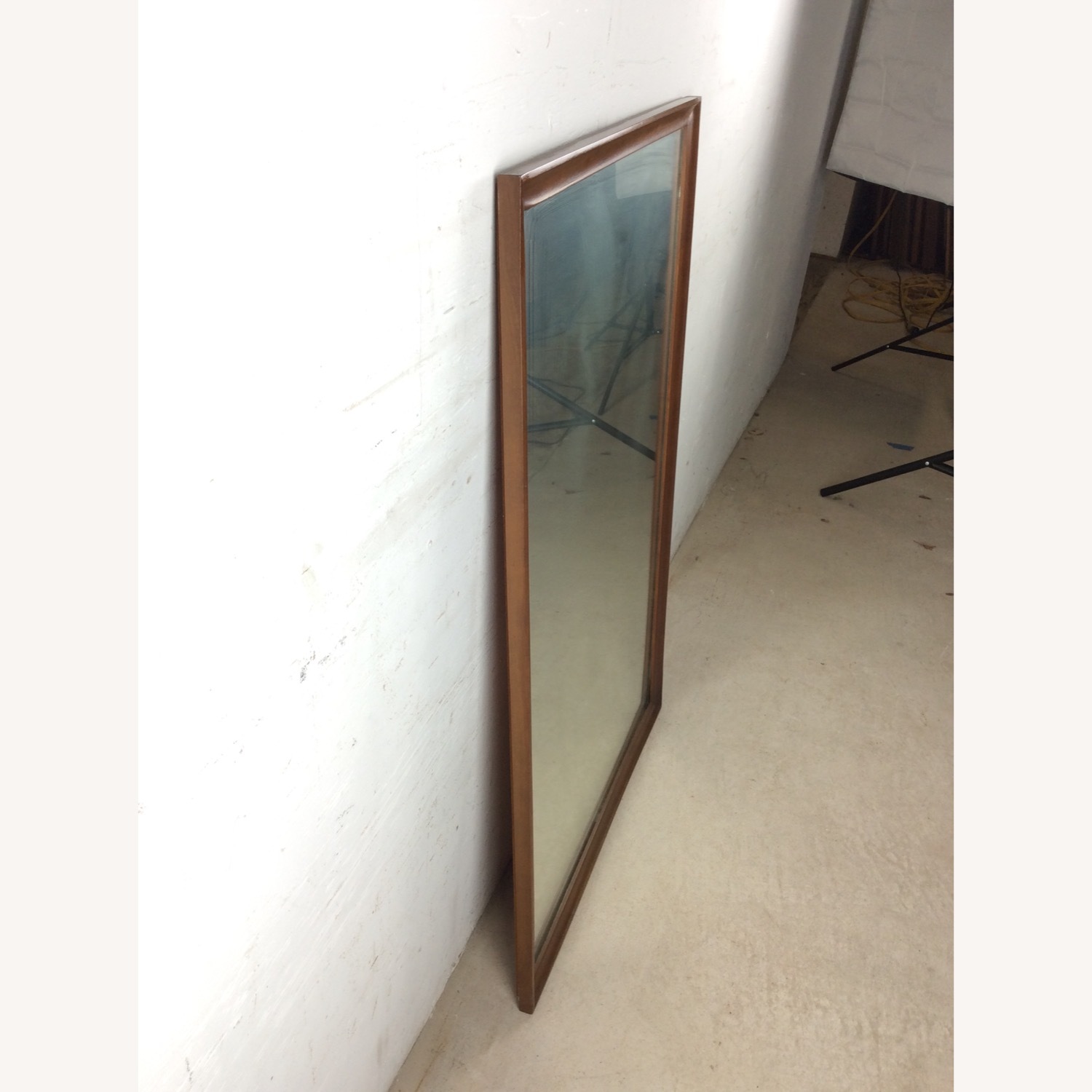 Mid Century Tall Mirror with Walnut Frame - image-12