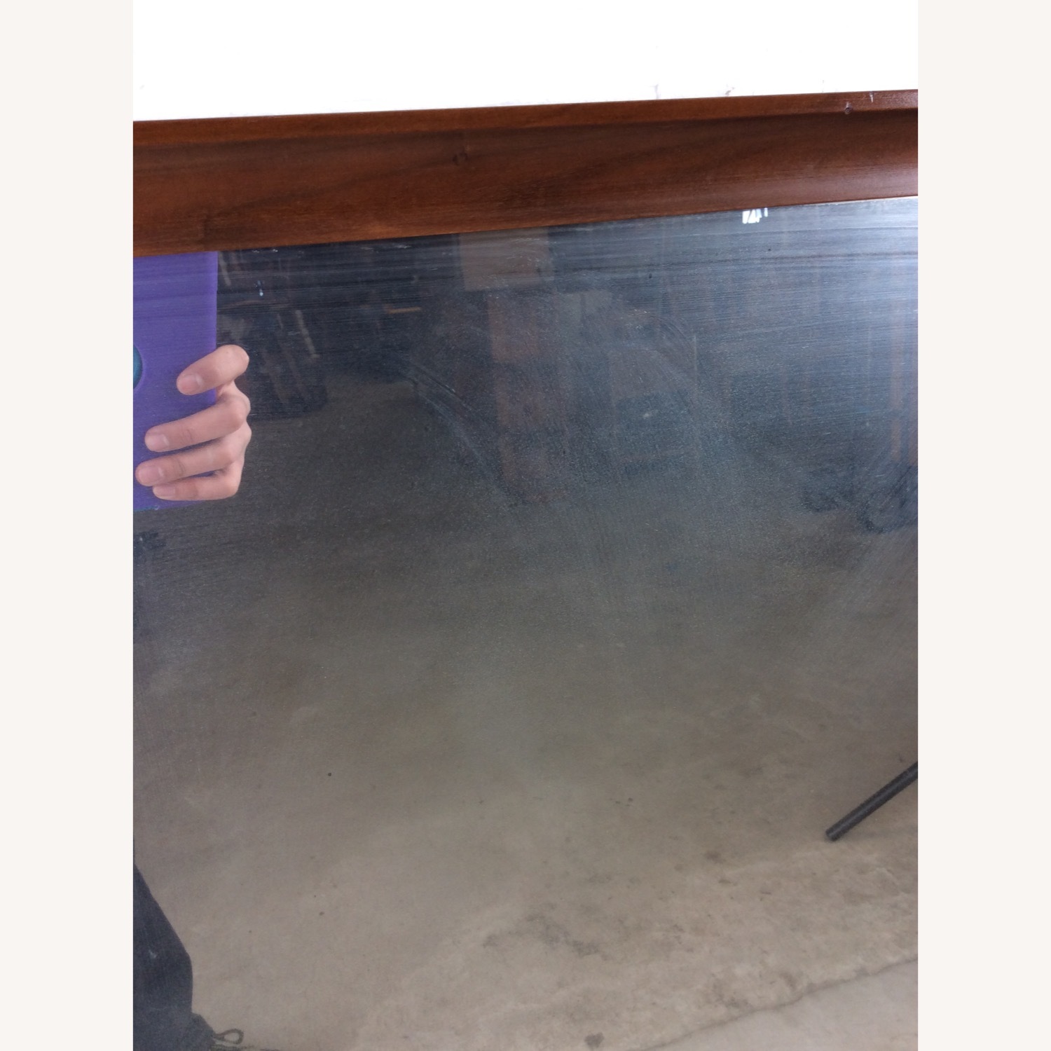 Mid Century Tall Mirror with Walnut Frame - image-10