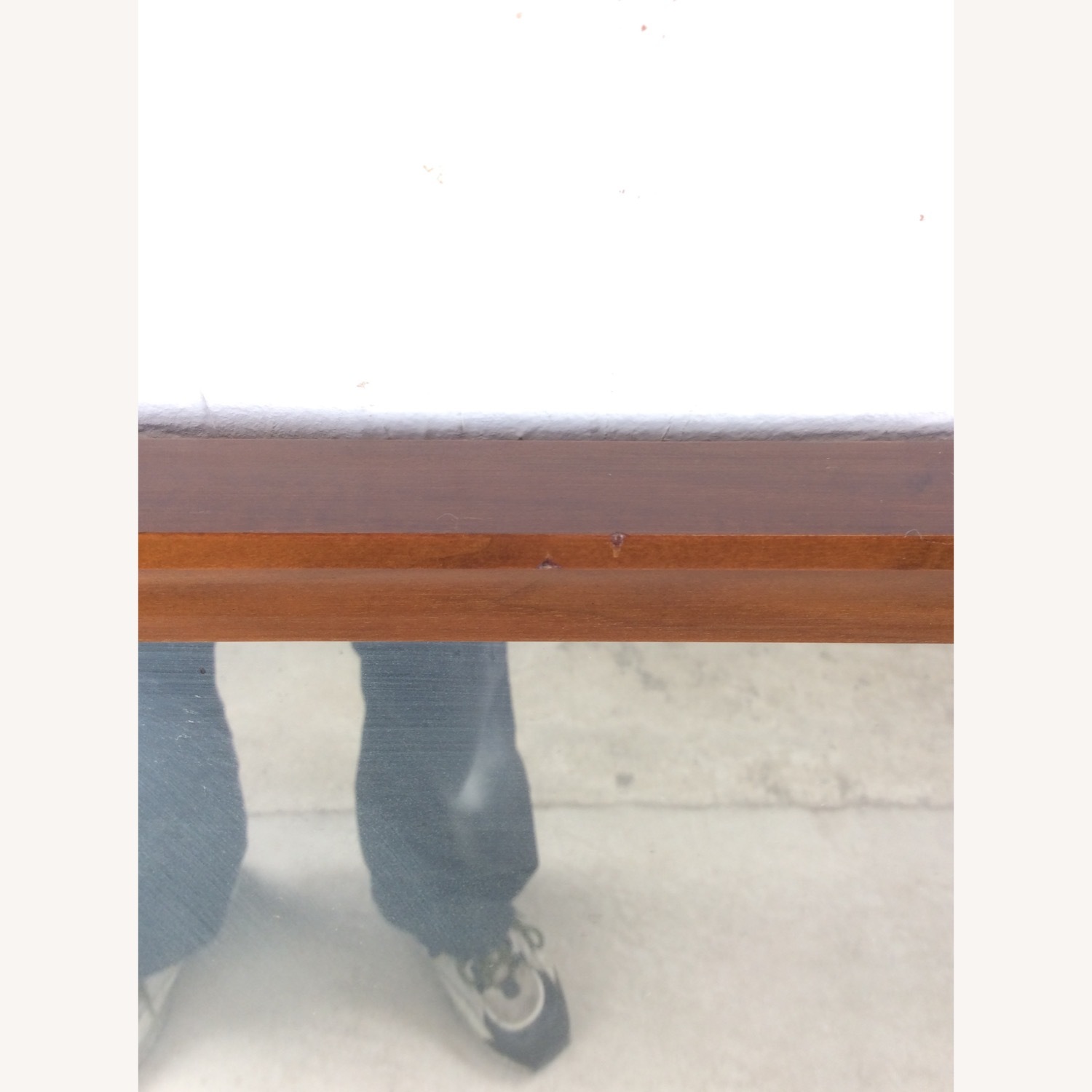 Mid Century Tall Mirror with Walnut Frame - image-5