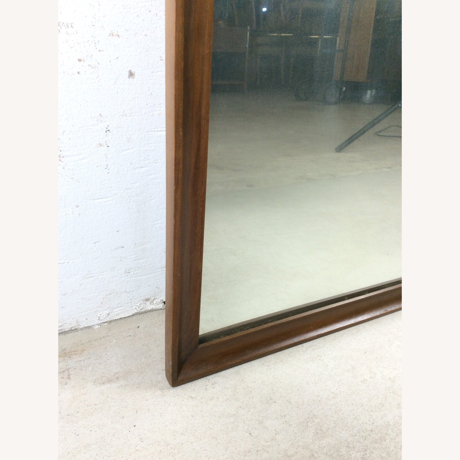 Mid Century Tall Mirror with Walnut Frame - image-8