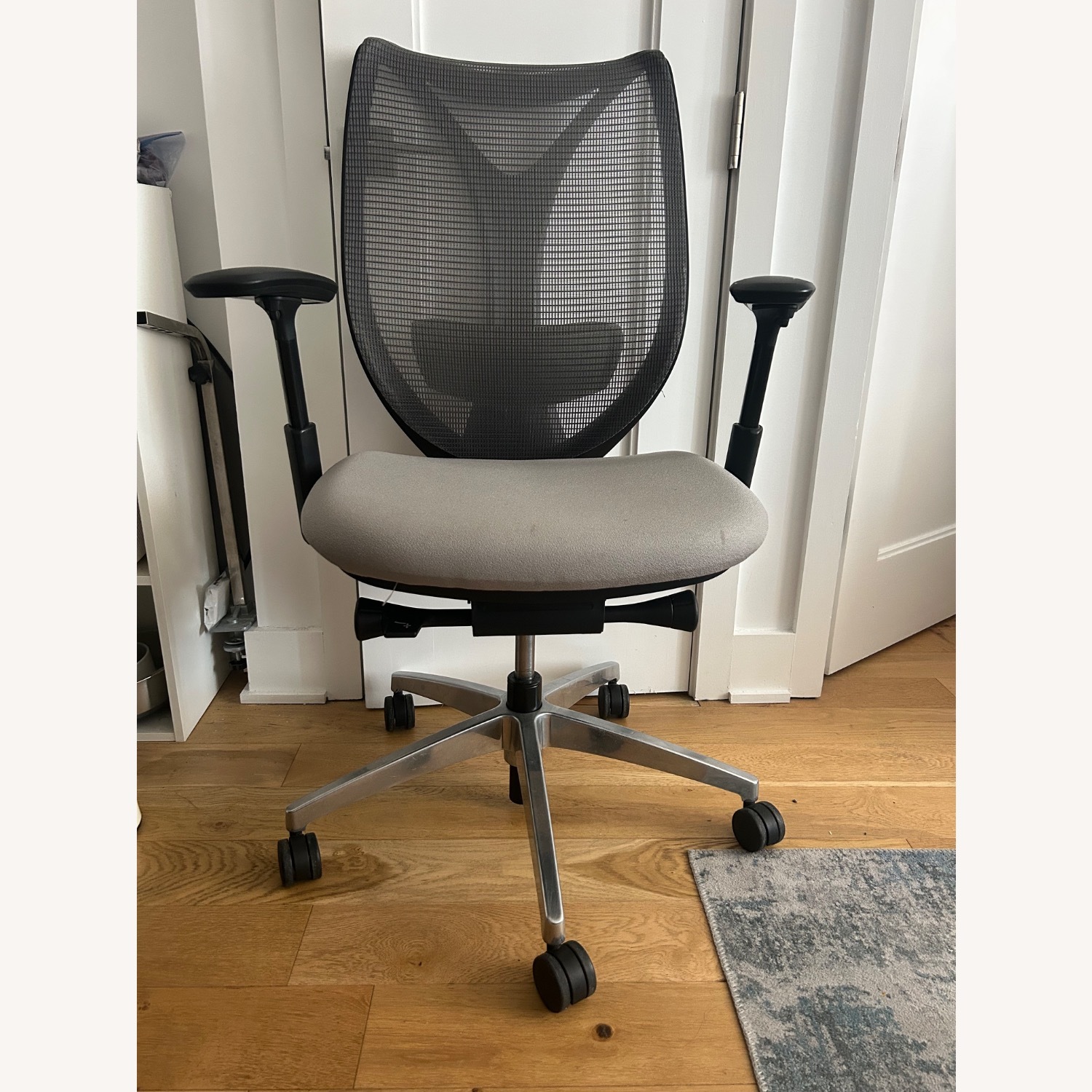 Teknion Light Gray Office Chair - image-1