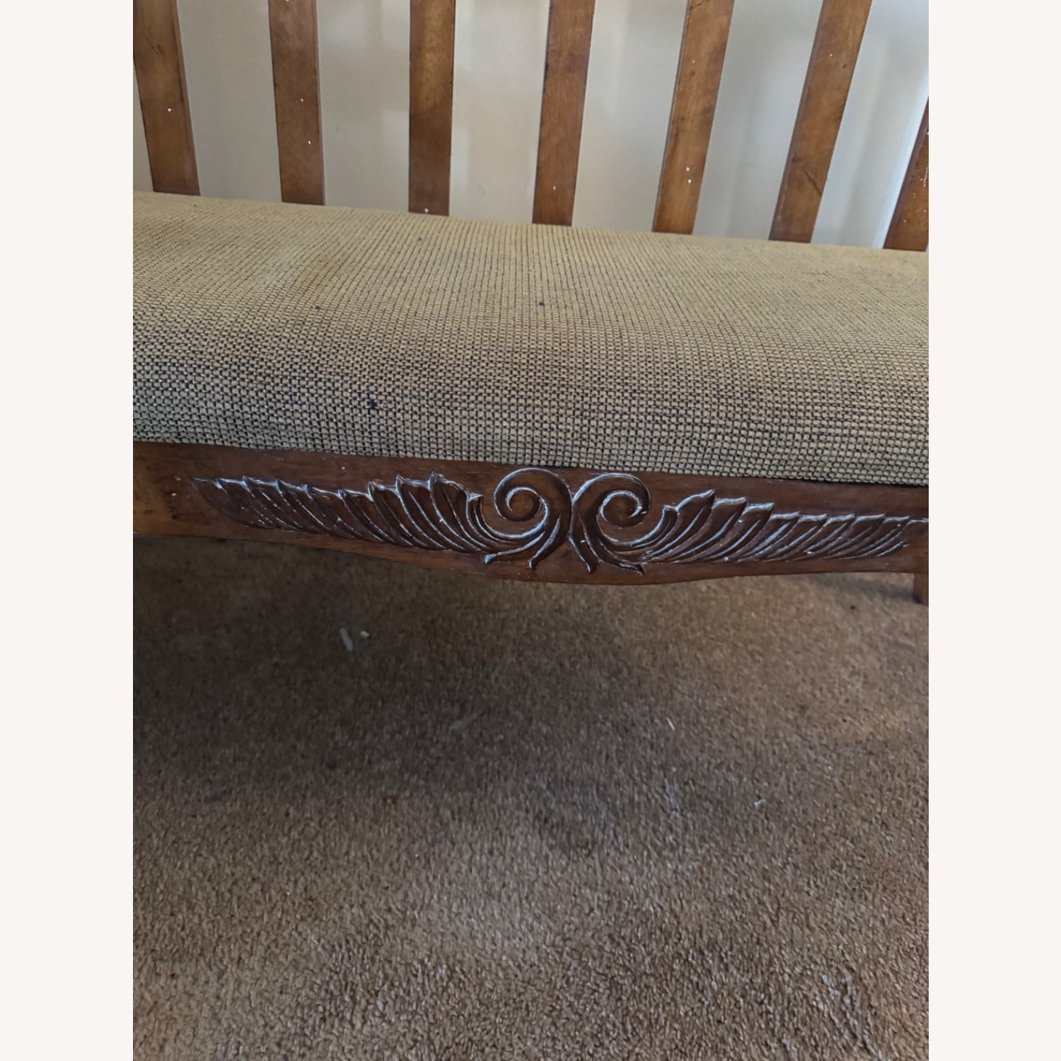 Light Brown Wood Armchair - image-2