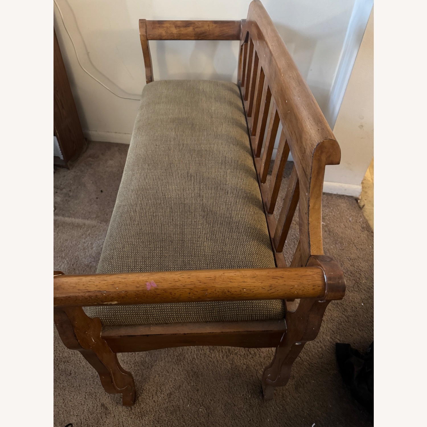 Light Brown Wood Armchair - image-4