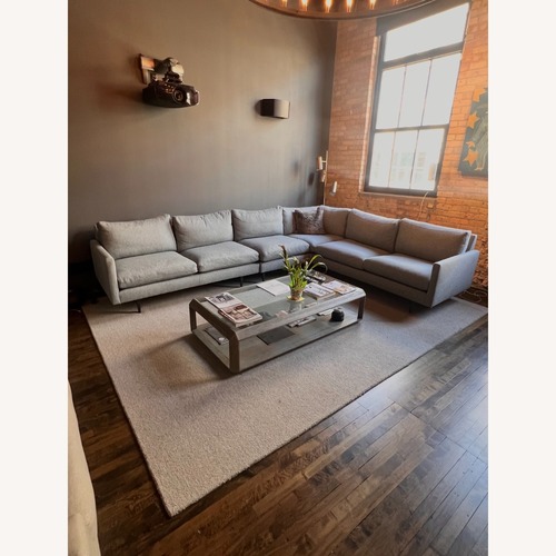 Used Room & Board Jasper Light Gray Fabric 3+ Piece Sectional for sale on AptDeco