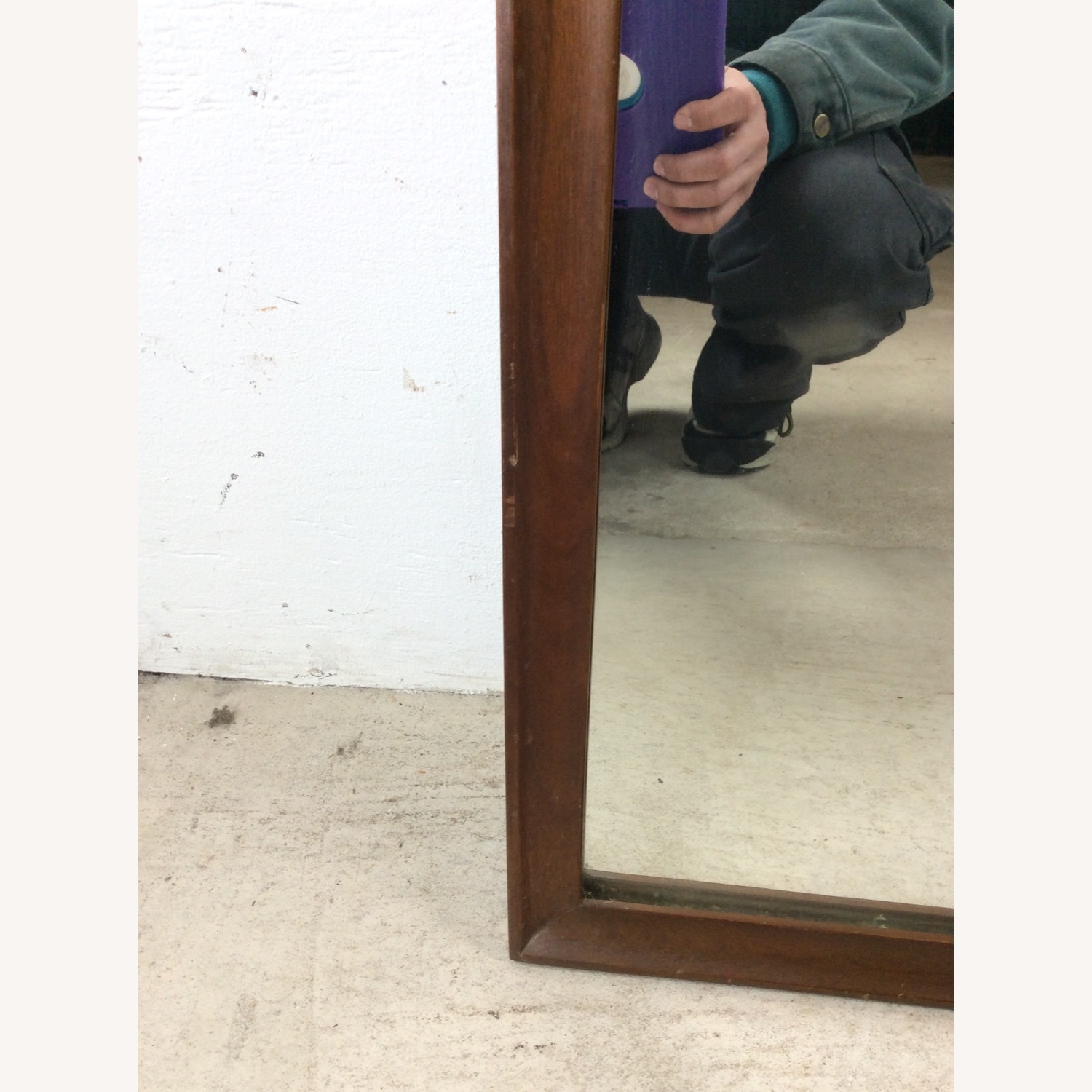 Pai Mid Century Mirrors with Angular Walnut Frame - image-10