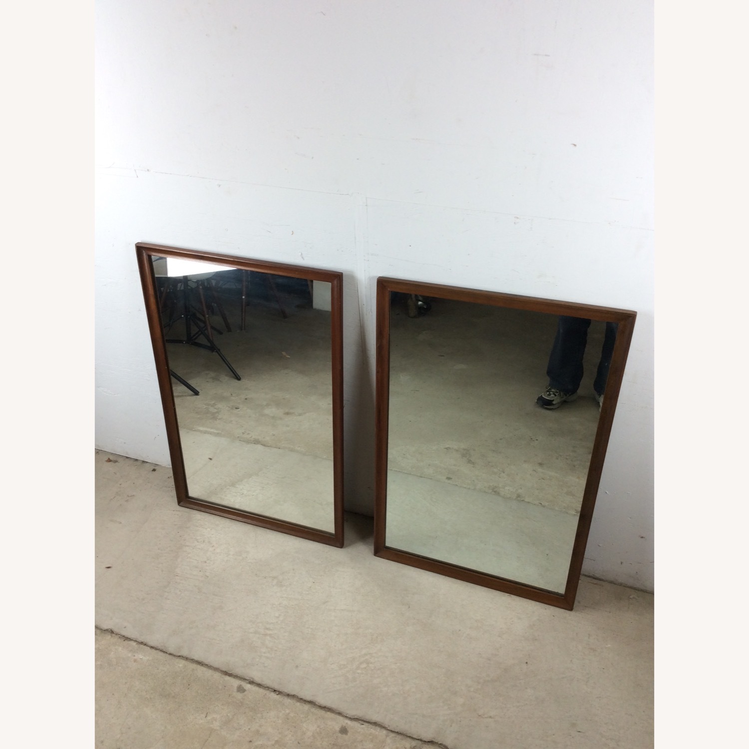 Pai Mid Century Mirrors with Angular Walnut Frame - image-14