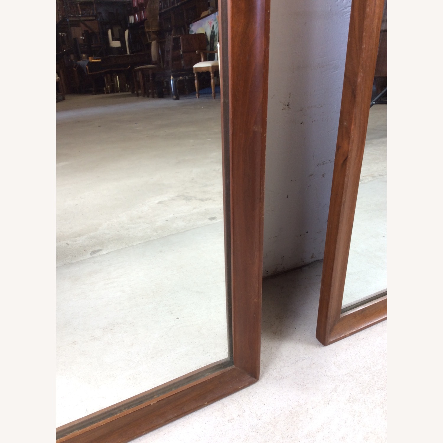 Pai Mid Century Mirrors with Angular Walnut Frame - image-11