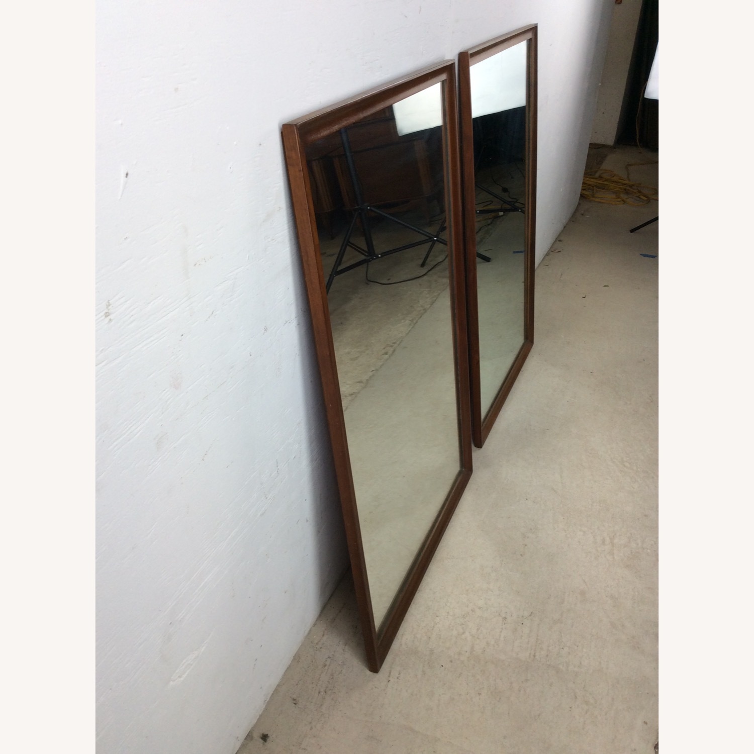 Pai Mid Century Mirrors with Angular Walnut Frame - image-16