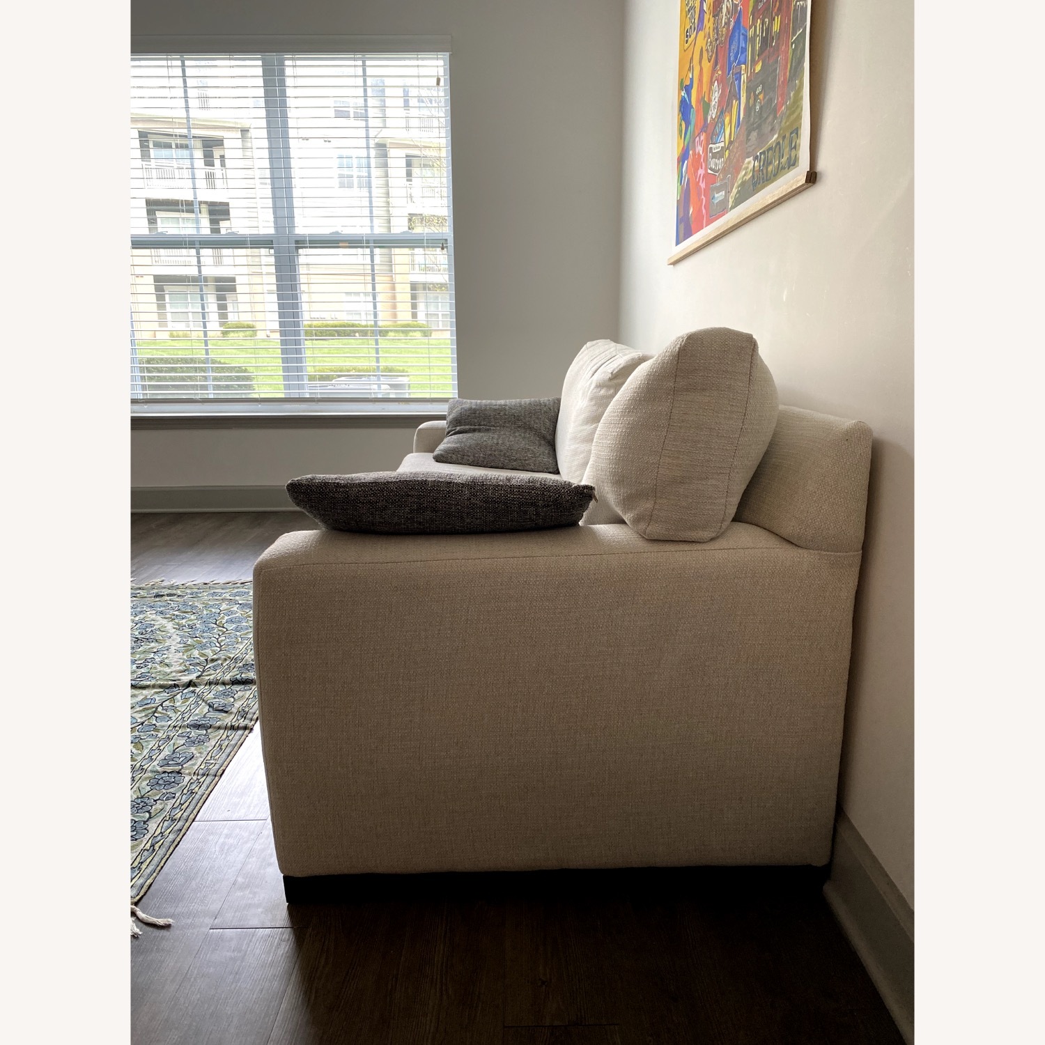 Beige Fabric Sleeper Sofa - image-3