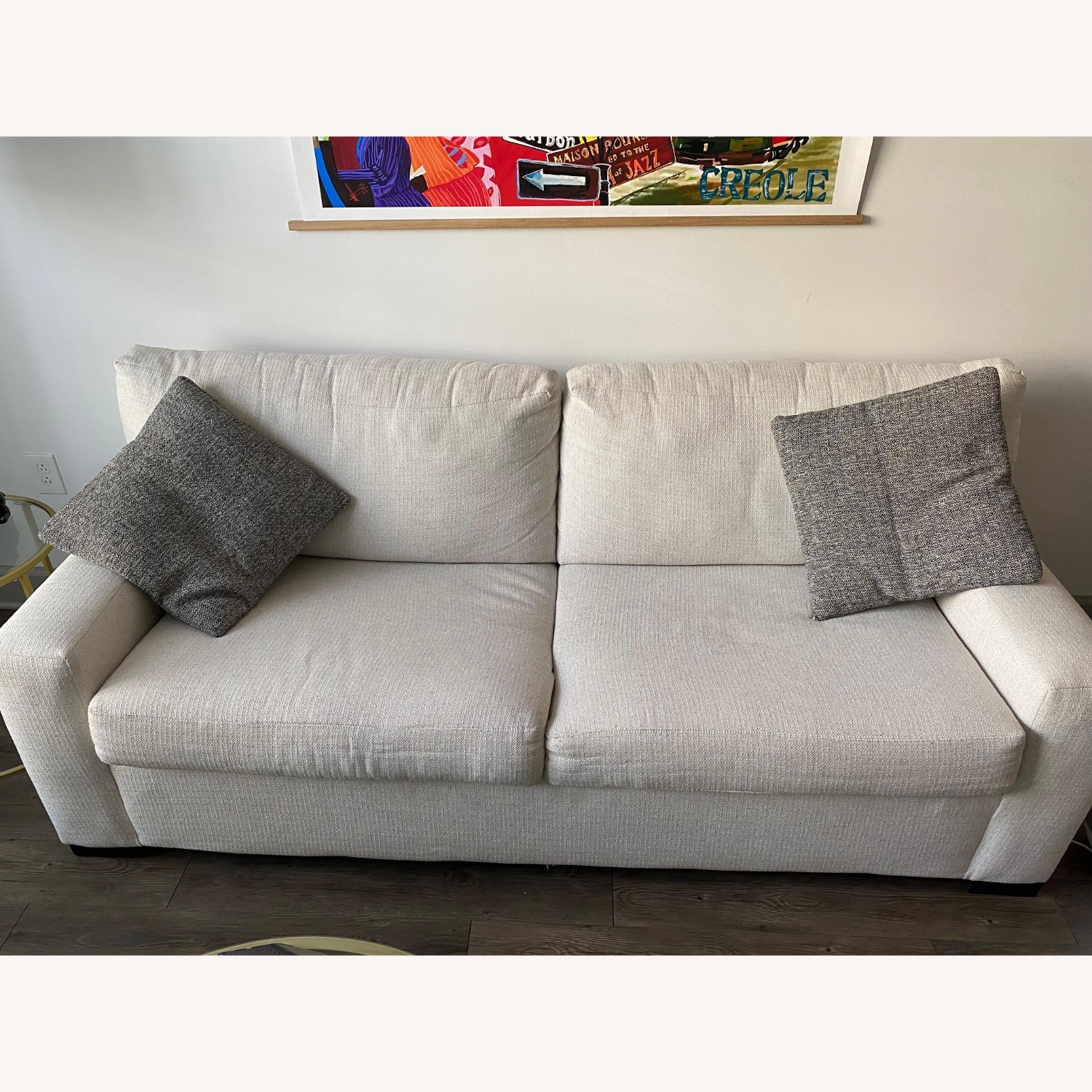 Beige Fabric Sleeper Sofa - image-2