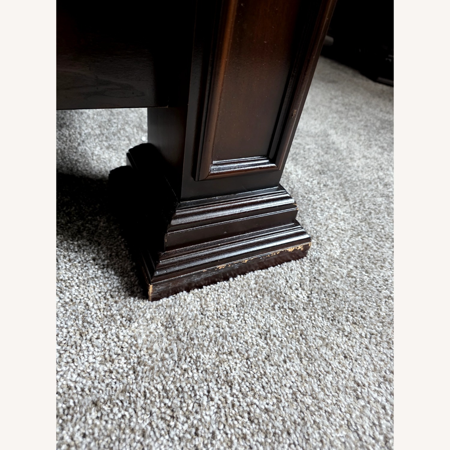 Vintage/Antique Finds Dark Brown Wood King Bed - image-2