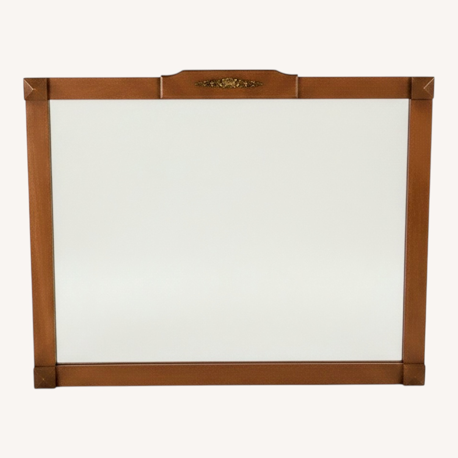 Long Rectangular Mirror with Brass Accented Frame - image-0