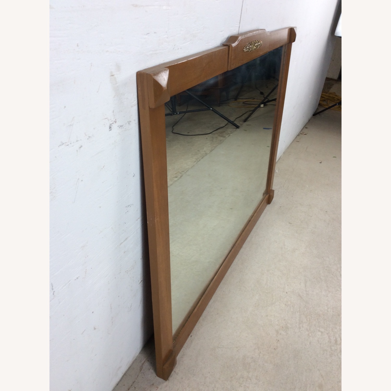 Long Rectangular Mirror with Brass Accented Frame - image-11