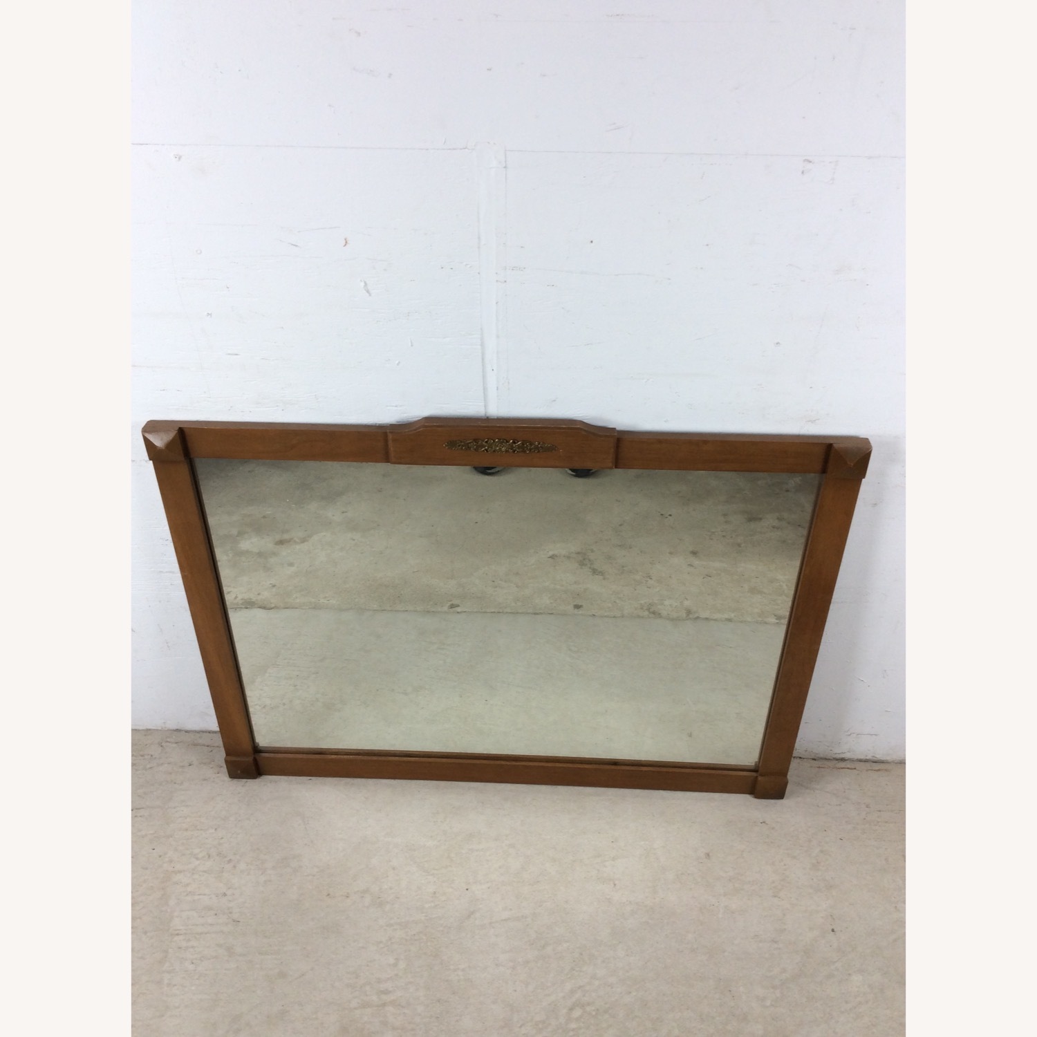 Long Rectangular Mirror with Brass Accented Frame - image-5