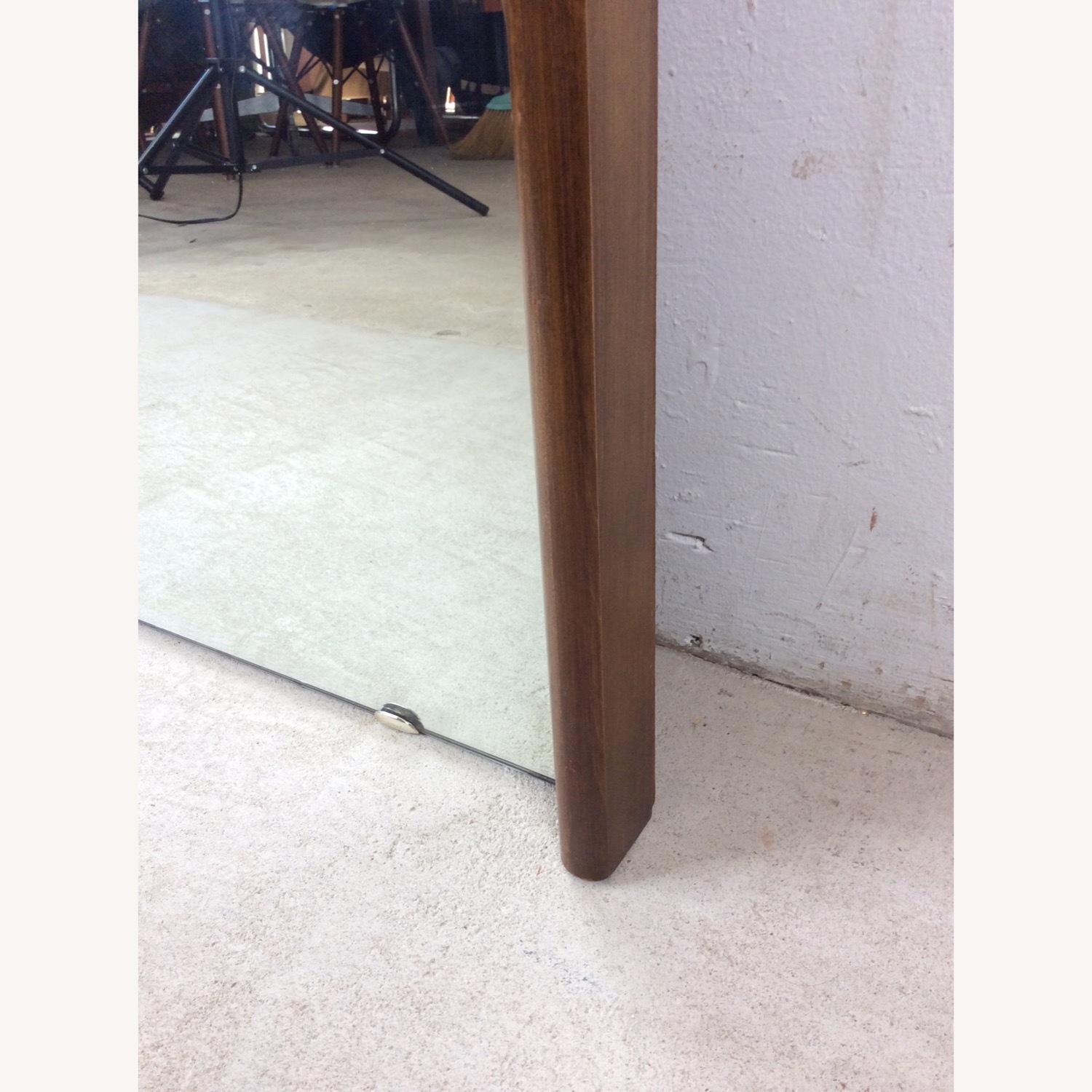 Mid Century Mirror with Minimalist Walnut Frame - image-13