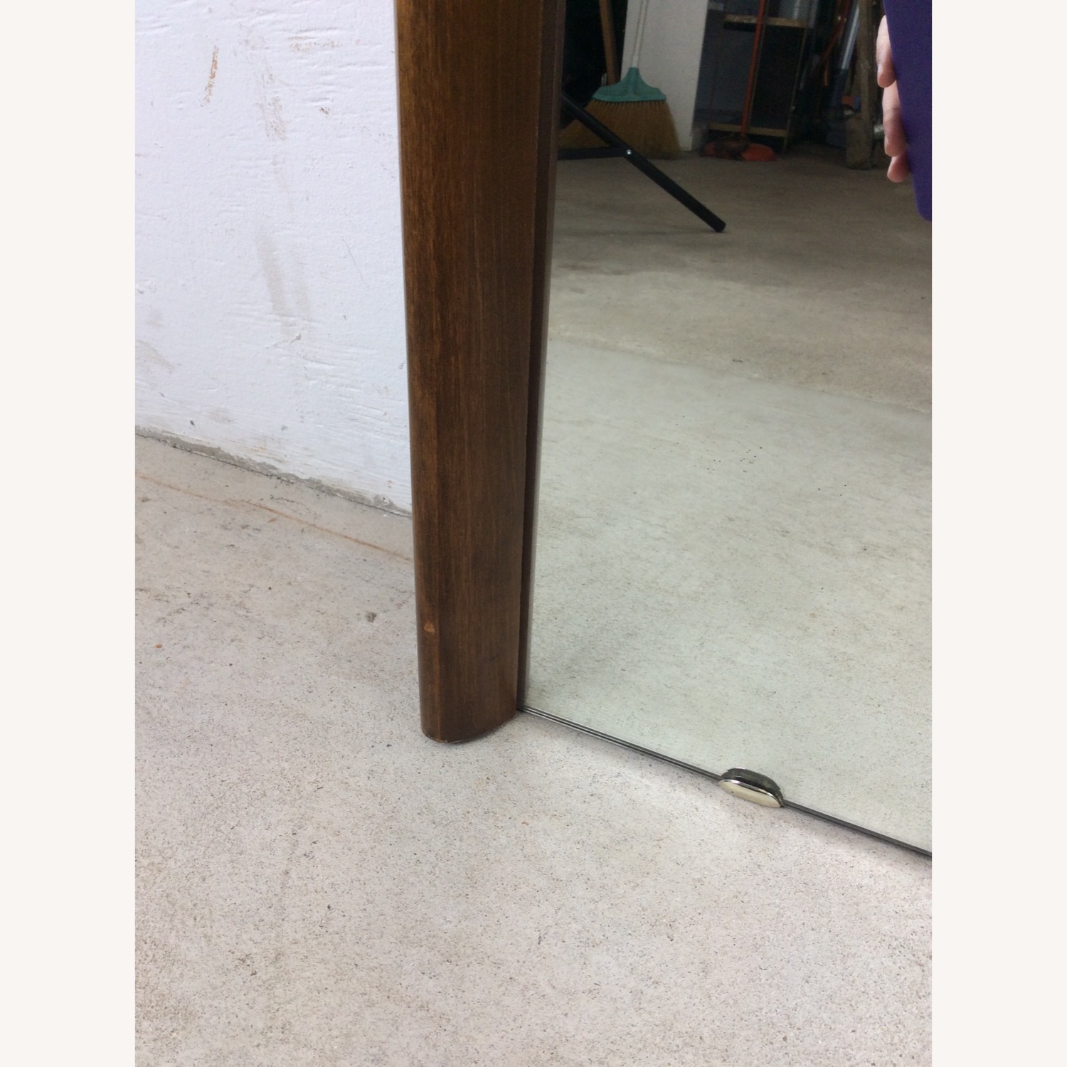 Mid Century Mirror with Minimalist Walnut Frame - image-14