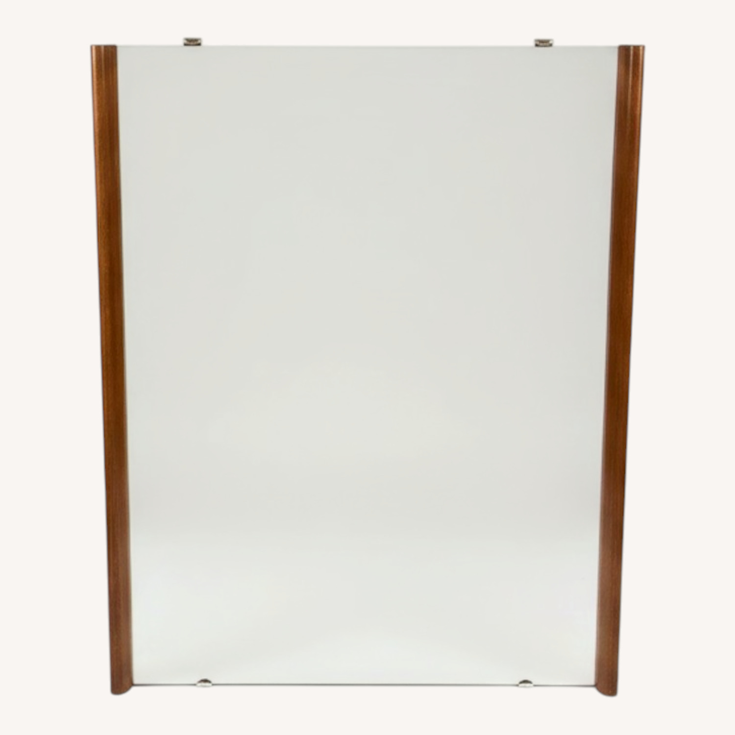 Mid Century Mirror with Minimalist Walnut Frame - image-0