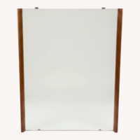 Mid Century Mirror with Minimalist Walnut Frame