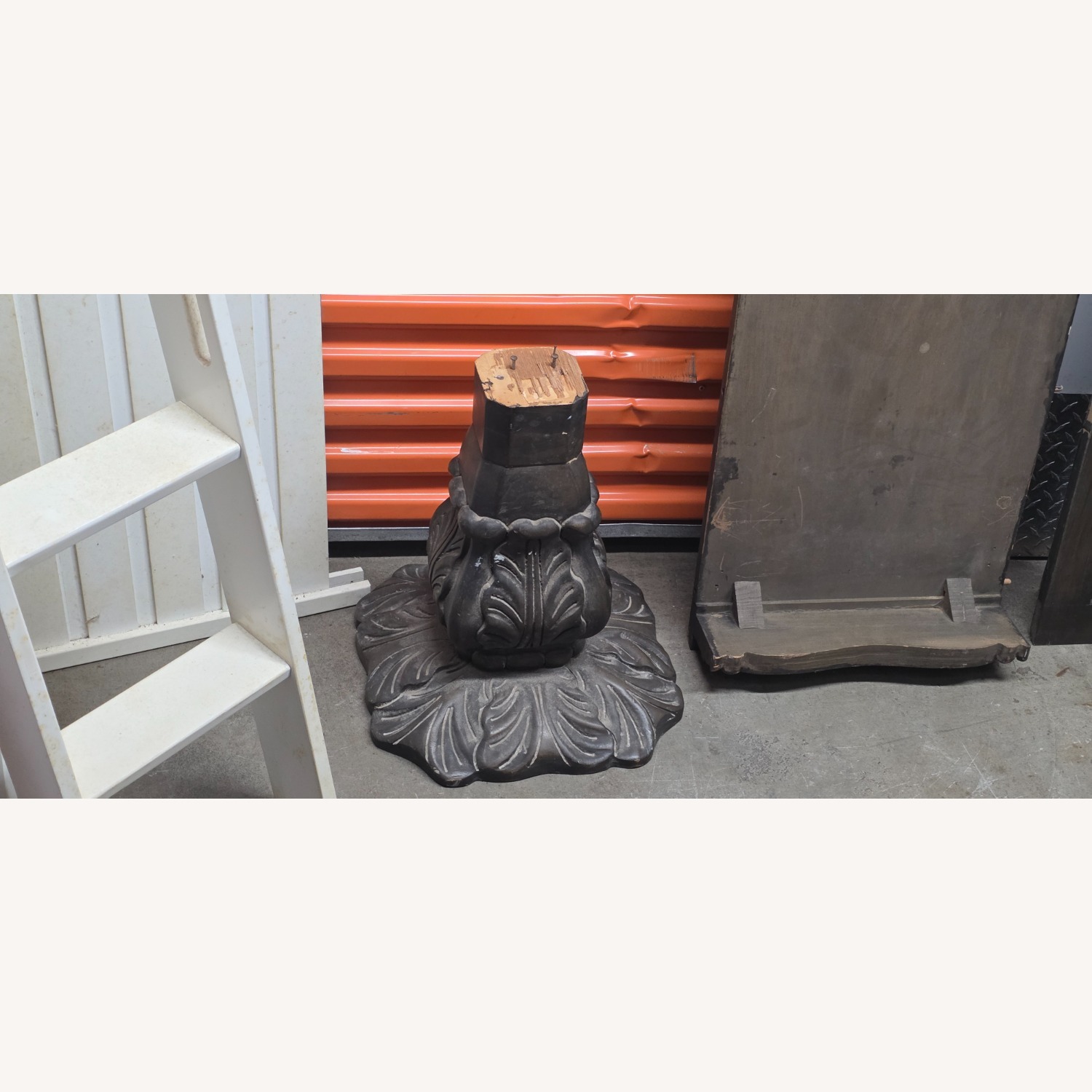 Antique-Style China Cabinet - Ornate Carved Wood - image-7