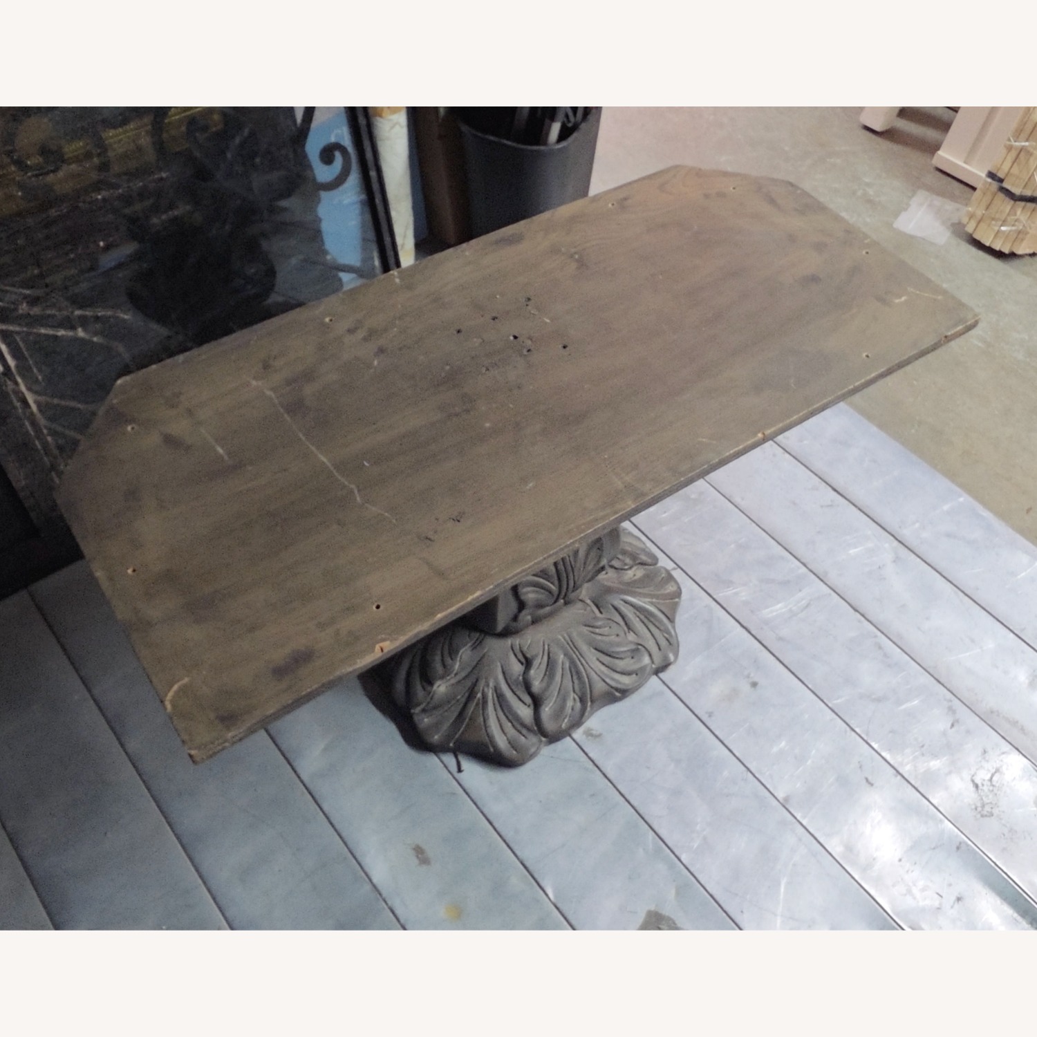 Antique-Style China Cabinet - Ornate Carved Wood - image-4